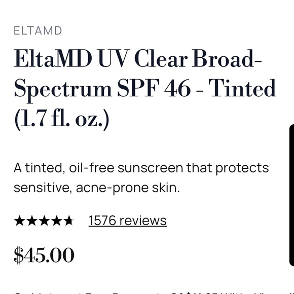 ELTA MD UV Clear SPF 46 Tinted - Picture 2 of 3
